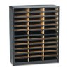 Safco Steel/Fiberboard Literature Sorter, 36 Sections, 32.25x13.5x38, Black 7121BL